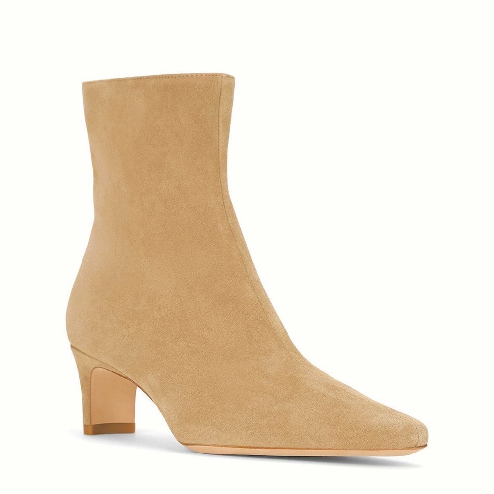 STAUD Tan Heeled Boots